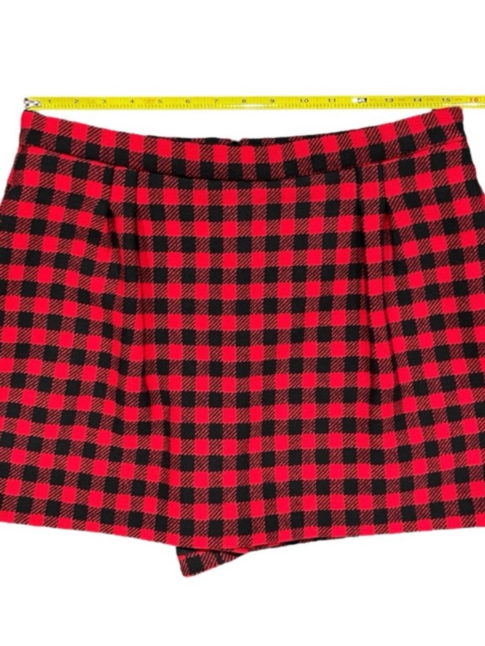 RED Valentino Wool Vichy Gingham Check Skirt Effect Shorts Skort US 8 - Picture 8 of 10